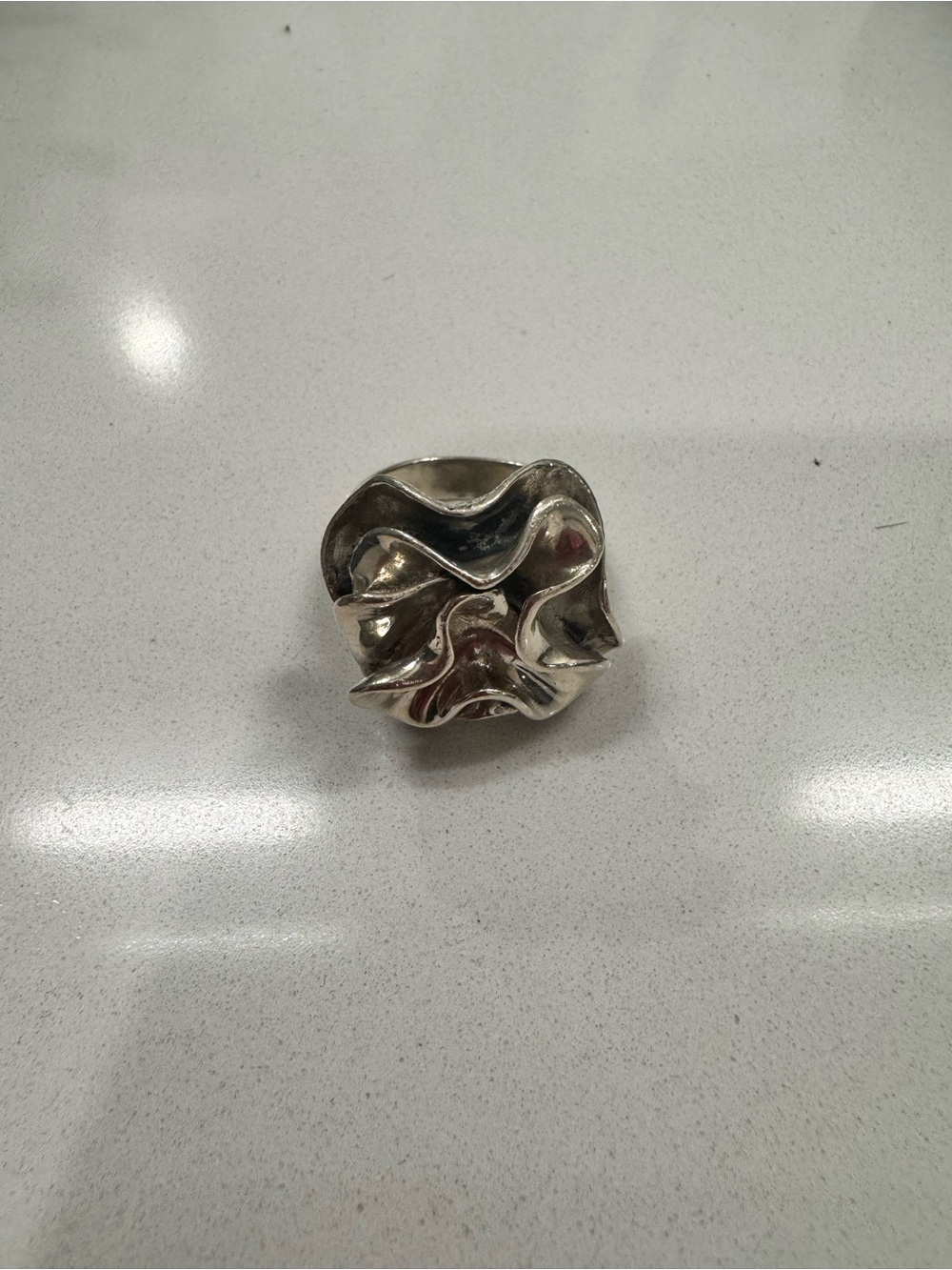 Silpada Sculpted Silver Wave Statement Ring